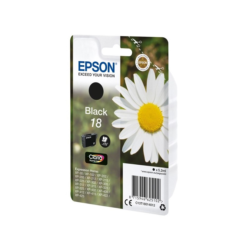 Epson Cartuccia ink 18 Nero C13T18014012 5,2ml