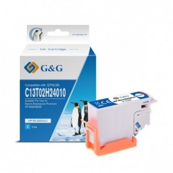 G&G Cartuccia ink Compatibile per Epson Expression Premium XP6000/6005 Ciano