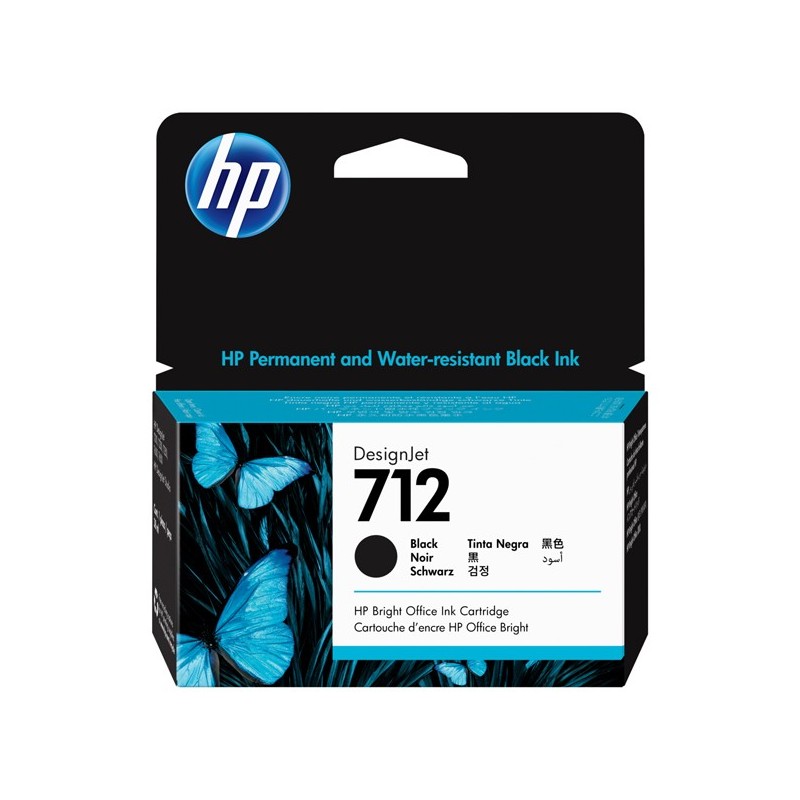 Hp Cartuccia Ink originale 712 nero 3ED70A 38 ml