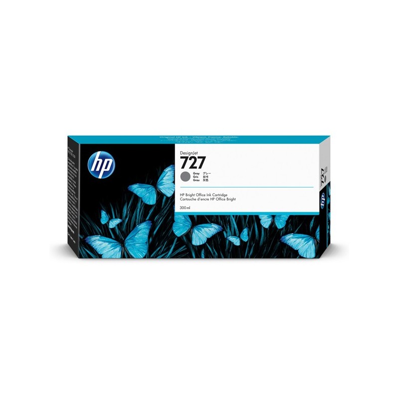 Hp Cartuccia ink originale 727 Grigio F9J80A 300ml