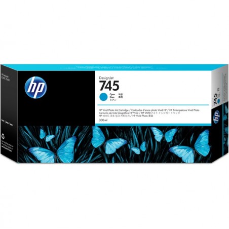 Hp Cartuccia ink originale 745 Ciano F9K03A 300ml