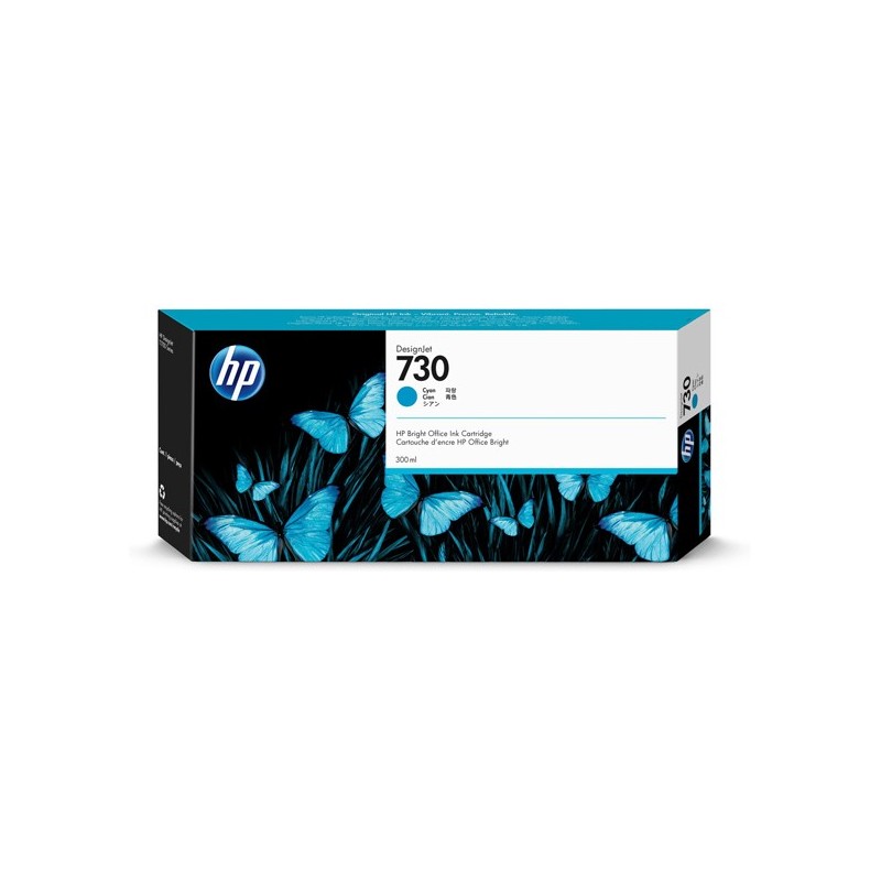 Hp Cartuccia ink originale 730 Ciano P2V68A 300ml