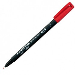 Pennarello Lumocolor Permanent 318 punta 0,6 mm rosso Staedtler