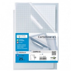 Cartelline a L Capri 61 PVC liscio 21 x 29,7 cm trasparente Sei Rota conf. 25 pezzi