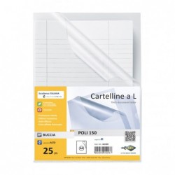 Cartelline a L Poli 150 PPL buccia 21 x 29,7 cm trasparente Sei Rota conf. 25 pezzi