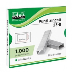 Punti KH 23/10 alti spessori acciaio zincato metallo Lebez conf. 1000 pezzi