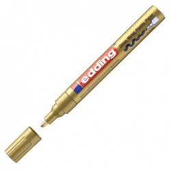 Marcatore permanente a vernice 750 punta 2 4 mm oro Edding