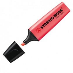 Evidenziatore Stabilo Boss Original punta a scalpello tratto 2 5 mm rosso 40 Stabilo