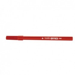 Pennarelli Office punta feltro punta fine tratto 0,7 mm rosso Tratto conf. 12 pezzi