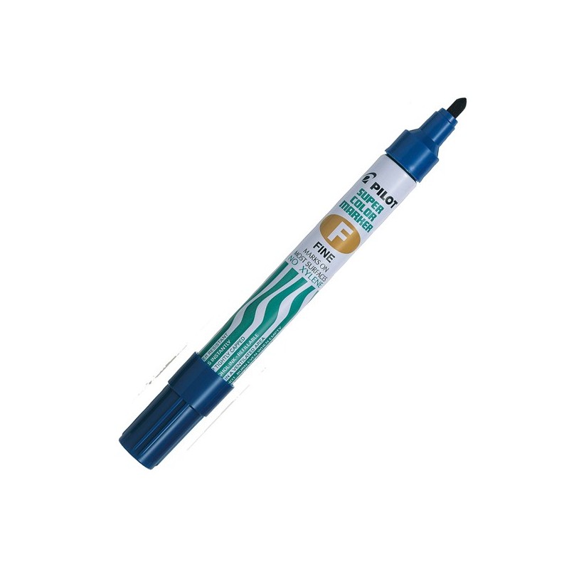 Marcatore Super Color permanente punta fine 4 mm blu Pilot