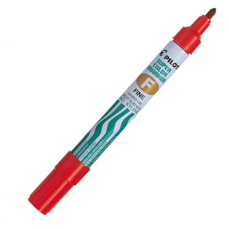 Marcatore Super Color permanente punta fine 4 mm rosso Pilot