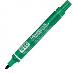 Marcatore permanente N50 punta tonda verde Pentel