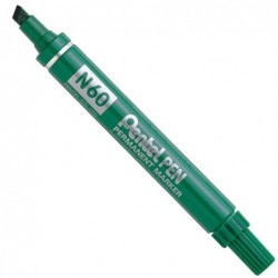 Marcatore permanente N60 punta scalpello verde Pentel