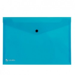 Busta con bottone Pull 21x29,7 cm azzurro King Mec