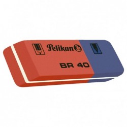 Gomma BR40 blu e rossa Pelikan conf. 40 pezzi