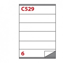 Etichette adesive C/529 in carta permanenti 210 x 48 mm 6 et/fg 100 fogli bianco Markin