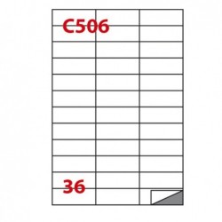 Etichette adesive C/506 in carta permanenti 70 x 24,25 mm 36 et/fg 100 fogli bianco Markin