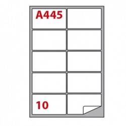 Etichette adesive A/445 in carta permanenti 99,6 x 57 mm 10 et/fg 100 fogli bianco Markin