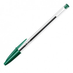 Penna a sfera Cristal punta media 1,0mm verde Bic conf. 50 pezzi