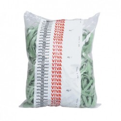 Elastici fettuccia diametro 10 x 0,8 cm gomma 1 kg verde Viva