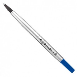 Refill roller Quink standard punta fine metallo blu Parker