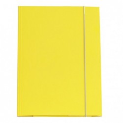 Cartellina con elastico cartone plastificato 3 lembi 25x34 cm giallo Cartotecnica del Garda