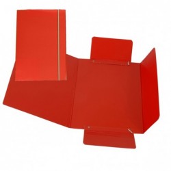 Cartellina con elastico cartone plastificato 3 lembi 17x25 cm rosso Cartotecnica del Garda