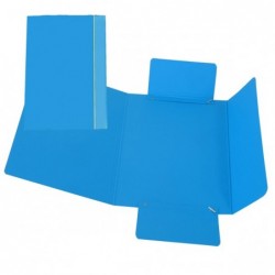 Cartellina con elastico cartone plastificato 3 lembi 17x25 cm azzurro Cartotecnica del Garda