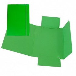 Cartellina con elastico cartone plastificato 3 lembi 17x25 cm verde Cartotecnica del Garda