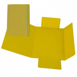 Cartellina con elastico cartone plastificato 3 lembi 17x25 cm giallo Cartotecnica del Garda