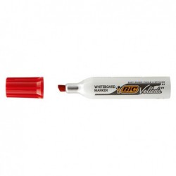 Pennarello Whiteboard Marker Velleda 1781 punta a scalpello da 3,2 a 5,5mm rosso Bic