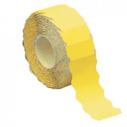 Etichetta a onda permanente 26x12 mm giallo fluo Markin rotolo da 1500 etichette