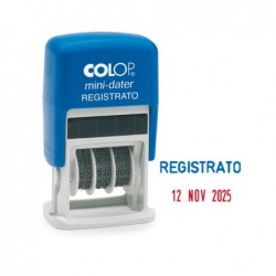 Timbro Mini Dater S160/L1 Datario + REGISTRATO 4 mm autoinchiostrante Colop®