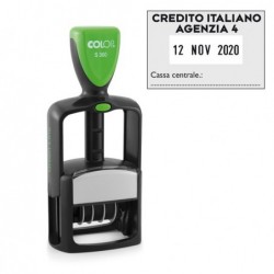 Timbro Datario Office S 360 autoinchiostrante personalizzabile 3 x 4,5 cm Colop®