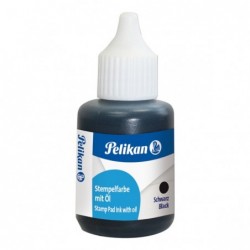 Inchiostro per timbri in metallo con olio 30 ml nero Pelikan