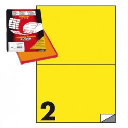 Etichette adesive C/509 in carta permanenti 210 x 148,5 mm 2 et/fg 100 fogli giallo Markin