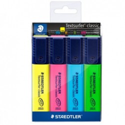 Evidenziatore Textsurfer Classic punta a scalpello tratto da 1,05,0mm astuccio 4 colori Staedtler