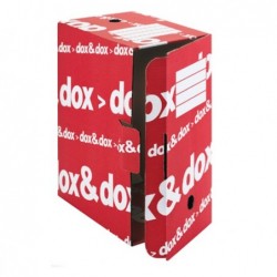 Scatola archivio Dox&Dox 17x35x25 cm bianco e rosso Esselte Dox