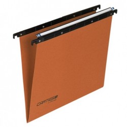 Cartella sospesa Cartesio cassetto interasse 38 cm fondo V 36x25 cm arancio Bertesi