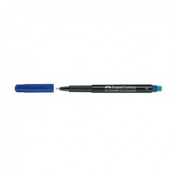 Pennarello Multimark universale permanente con gomma punta fine 0,6mm blu Faber Castell