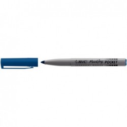 Marcatori permanente Marking a base d'alcool punta pocket tonda 1,10mm blu Bic conf. 12 pezzi