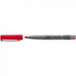 Marcatori permanente Marking a base d'alcool punta pocket tonda 1,10mm rosso Bic conf. 12 pezzi