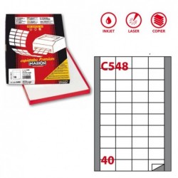 Etichette adesive C/548 in carta permanenti 45 x 29,7 mm 40 et/fg 100 fogli bianco Markin