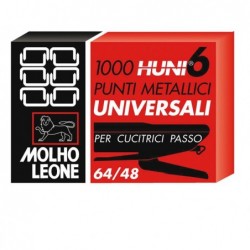 Punti universali 6/4 metallo Molho Leone conf. 1000 pezzi