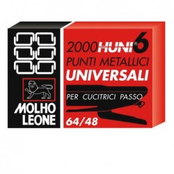 Punti universali 6/4 metallo Molho Leone conf. 2000 pezzi