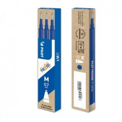 Refill a sfera Frixionball punta 0,7mm blu Pilot conf. 3 pezzi