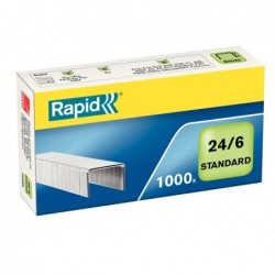 Punti Rapid Standard 24/6 acciaio zincato metallo Rapid conf. 1000 pezzi