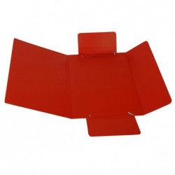 Cartellina con elastico presspan 3 lembi 700 gr 25x34 cm rosso Cartotecnica del Garda