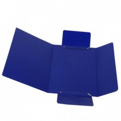 Cartellina con elastico presspan 3 lembi 700 gr 25x34 cm blu Cartotecnica del Garda