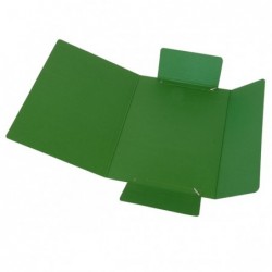 Cartellina con elastico presspan 3 lembi 700 gr 25x34 cm verde Cartotecnica del Garda